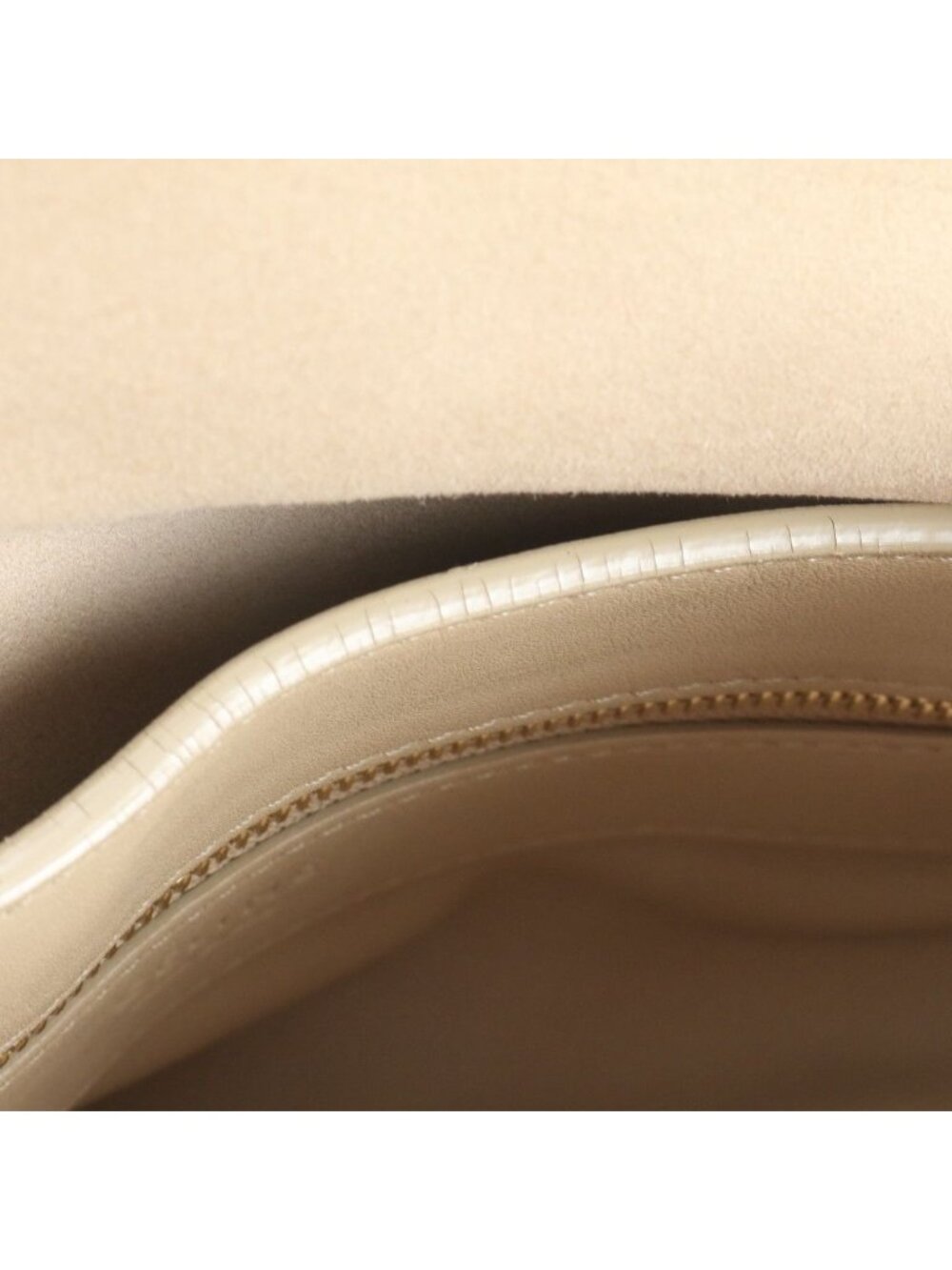 Celine Horizontal Cabas Leather Tote Shoulder Hand Beige - Picture 10 of 11